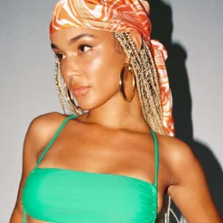 Princess Polly Marble Mood Hair Scarf Orange