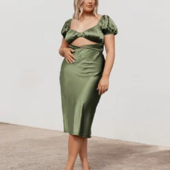 Princess Polly Nakita Midi Dress Khaki -Modeoryx Sales Store Nakita Midi Dress Khaki 3