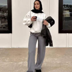 Princess Polly Archer Pants Pinstripe Grey -Modeoryx Sales Store minahamideh Archer Pants Pinstripe Grey US2