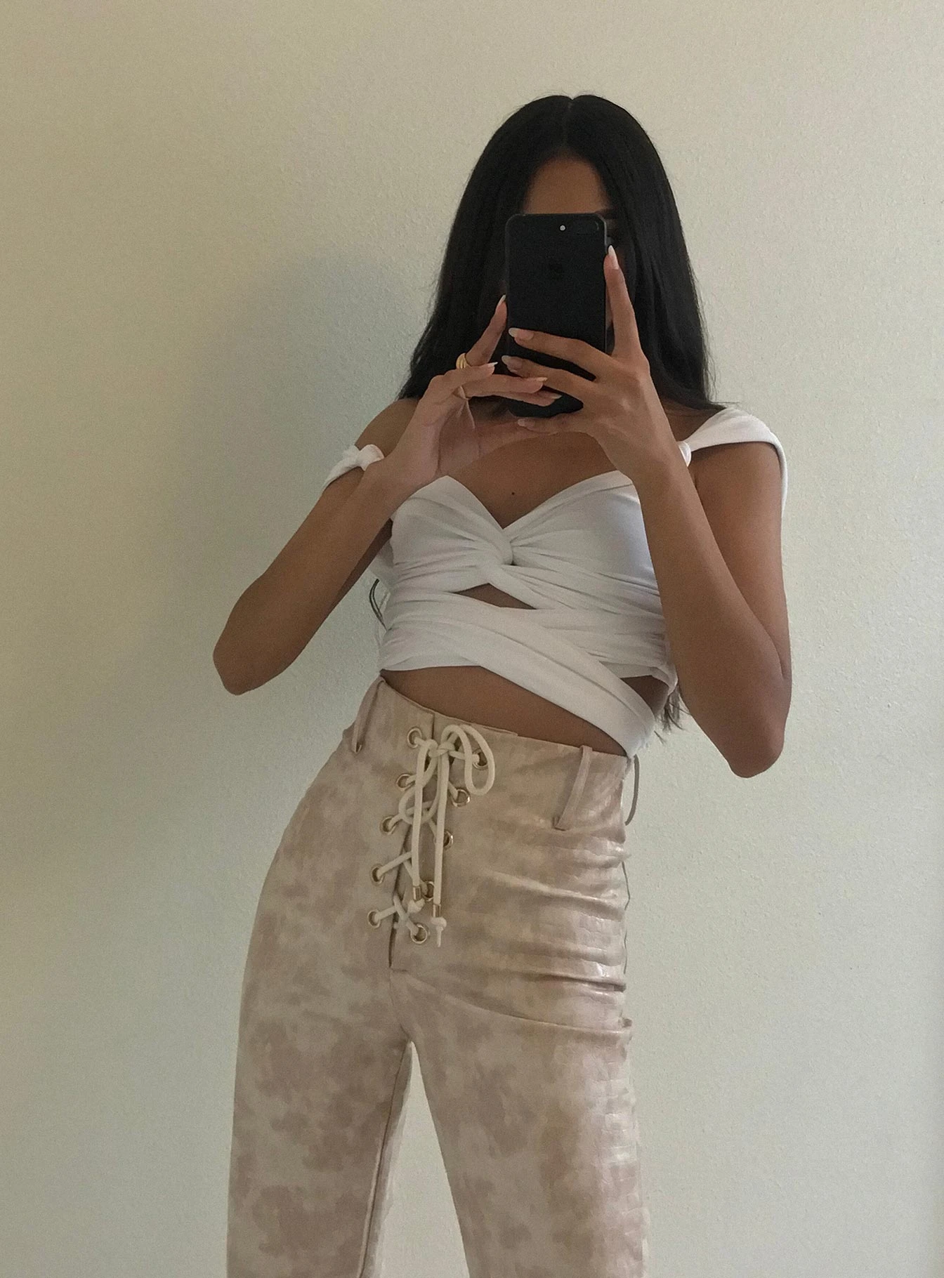 Porto Cervo Tie Up Crop White 2 Porto Cervo Tie Up Crop White - Image 2